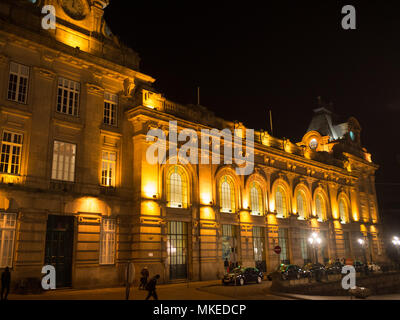 Oporto São Bento Train Station night shot Stock Photo