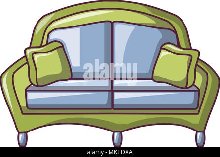 Modern sofa icon, cartoon style Stock Vector