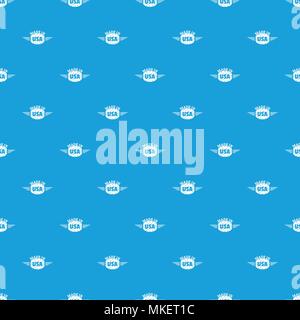 Made in USA pattern vector seamless blue Stock Vector