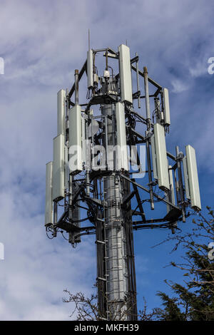 Telecommunication towers Stock Photo