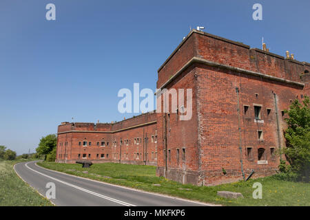 Outside view of Fort Widley on top of portsdown hill outside Portsmouth. Built in 1860 to 1870 to protect Portsmouth from landward attack. Stock Photo