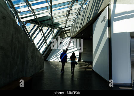 Modern architecture in the Claire and Marc Bourgie Pavilion of the Montreal Fine Arts Museum Stock Photo