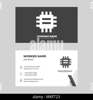 Cpu business card design template, Visiting for your company, Modern horizontal identity Card Vector Stock Vector