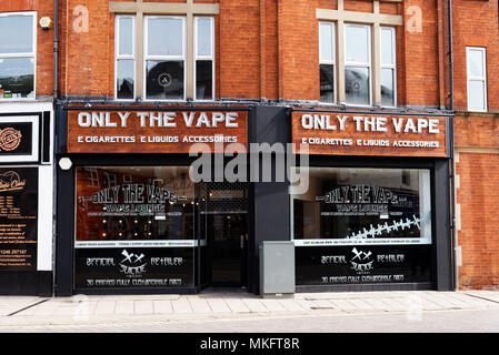 Vaping and e cigarette shop in Chesterfield Derbyshire Stock