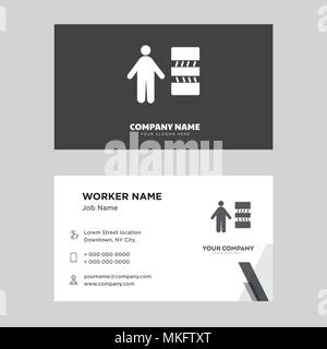 Librarian business card design template, Visiting for your company, Modern horizontal identity Card Vector Stock Vector