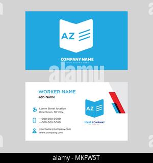 Dictionary business card design template, Visiting for your company, Modern horizontal identity Card Vector Stock Vector