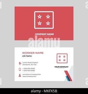 Ice cube tray business card design template, Visiting for your company, Modern horizontal identity Card Vector Stock Vector