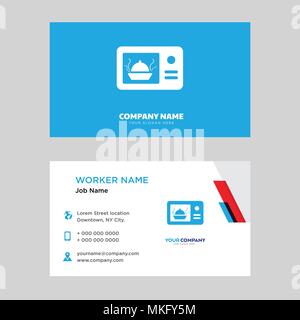 Microwave business card design template, Visiting for your company, Modern horizontal identity Card Vector Stock Vector