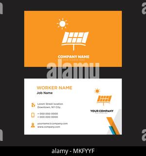 solar battery business card design template, Visiting for your company ...