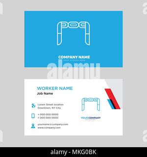 Nunchaku business card design template, Visiting for your company, Modern horizontal identity Card Vector Stock Vector