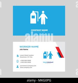 Firefighter business card design template, Visiting for your company, Modern horizontal identity Card Vector Stock Vector