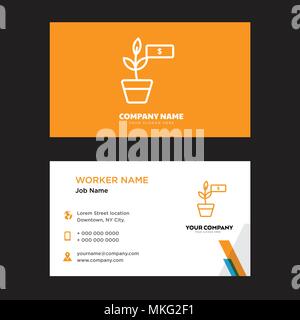 Money business card design template, Visiting for your company, Modern horizontal identity Card Vector Stock Vector