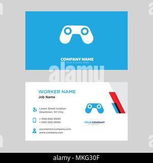 Big Binocoulars business card design template, Visiting for your company, Modern horizontal identity Card Vector Stock Vector