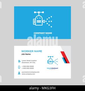 Robot business card design template, Visiting for your company, Modern horizontal identity Card Vector Stock Vector