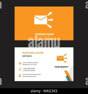 Forward mail business card design template, Visiting for your company, Modern horizontal identity Card Vector Stock Vector