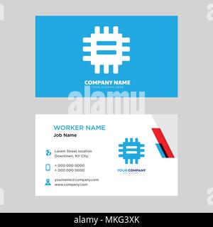 Cpu business card design template, Visiting for your company, Modern horizontal identity Card Vector Stock Vector