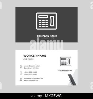 Fax business card design template, Visiting for your company, Modern horizontal identity Card Vector Stock Vector