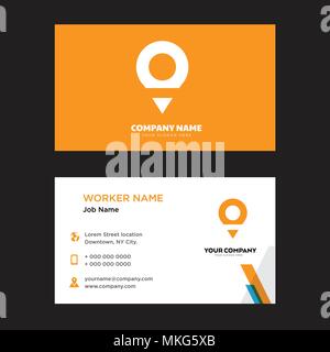 Placeholder business card design template, Visiting for your company, Modern horizontal identity Card Vector Stock Vector