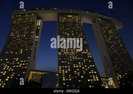 main towers of the Marina Bay Sands resort, Singapore Stock Photo