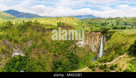 Sipisopiso waterfall in Northern Sumatra, Indonesia Stock Photo