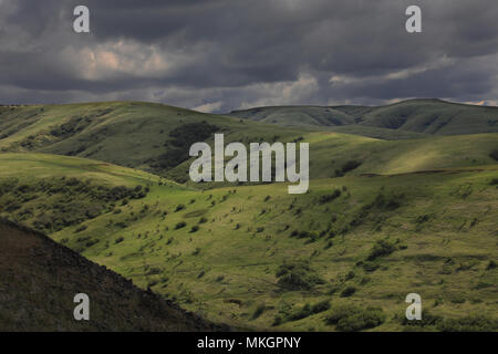 Storm rolling in over the blue mountains of Oregon! Stock Photo