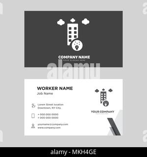 Smart city business card design template, Visiting for your company, Modern horizontal identity Card Vector Stock Vector