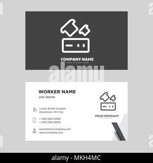 Toaster business card design template, Visiting for your company, Modern horizontal identity Card Vector Stock Vector