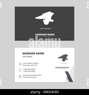 anvil business card design template, Visiting for your company, Modern horizontal identity Card Vector Stock Vector