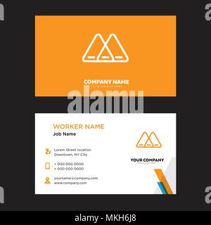 Napkin business card design template, Visiting for your company, Modern horizontal identity Card Vector Stock Vector