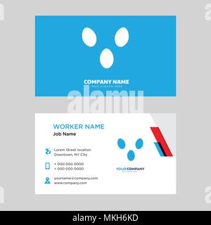 Two Eggs business card design template, Visiting for your company, Modern horizontal identity Card Vector Stock Vector