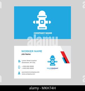 Hydrant business card design template, Visiting for your company, Modern horizontal identity Card Vector Stock Vector
