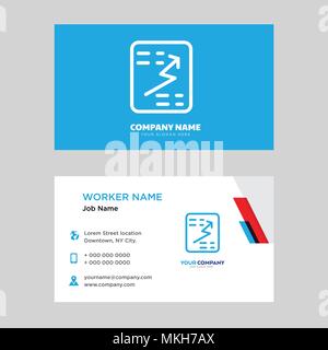 Report business card design template, Visiting for your company, Modern horizontal identity Card Vector Stock Vector