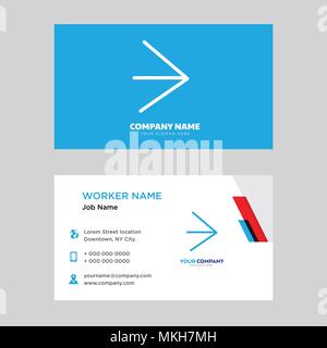 Right arrow business card design template, Visiting for your company, Modern horizontal identity Card Vector Stock Vector