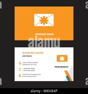 Mail settings business card design template, Visiting for your company, Modern horizontal identity Card Vector Stock Vector