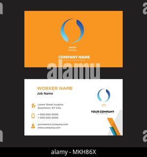 swish business card design template, Visiting for your company, Modern horizontal identity Card Vector Stock Vector