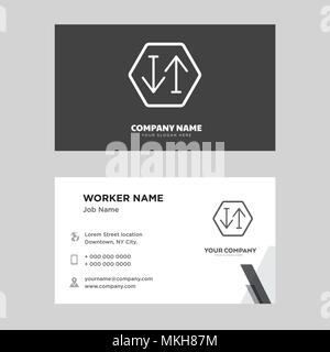 Sort business card design template, Visiting for your company, Modern horizontal identity Card Vector Stock Vector
