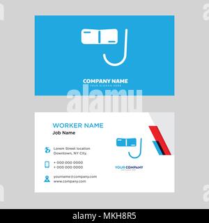 Diving Glasses business card design template, Visiting for your company, Modern horizontal identity Card Vector Stock Vector