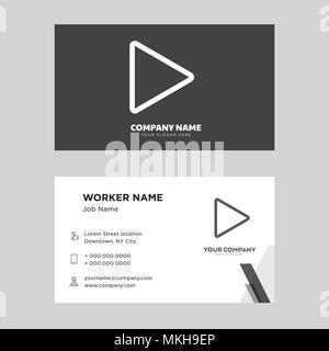 Forward business card design template, Visiting for your company, Modern horizontal identity Card Vector Stock Vector