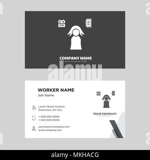 Student business card design template, Visiting for your company, Modern horizontal identity Card Vector Stock Vector