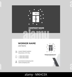 Smart fridge business card design template, Visiting for your company, Modern horizontal identity Card Vector Stock Vector