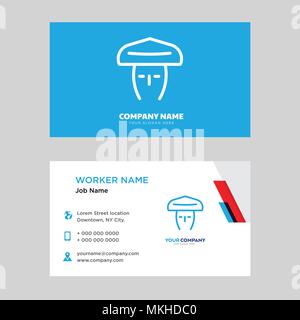Hat business card design template, Visiting for your company, Modern horizontal identity Card Vector Stock Vector