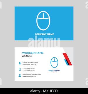 Mouse business card design template, Visiting for your company, Modern horizontal identity Card Vector Stock Vector