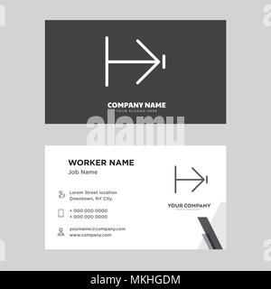 Right arrow business card design template, Visiting for your company, Modern horizontal identity Card Vector Stock Vector