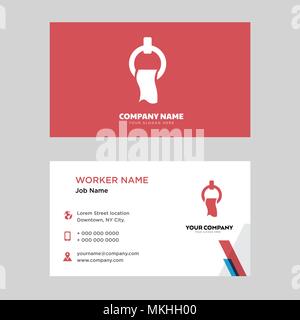 Towel business card design template, Visiting for your company, Modern horizontal identity Card Vector Stock Vector