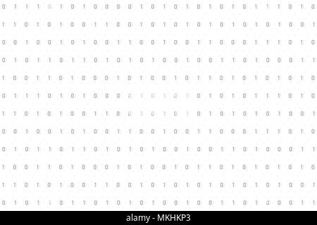 Binary code background in white and grey vector illustration Stock ...