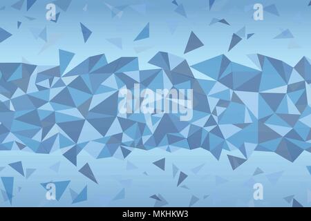 blue polygon fragment abstract on blue background vector illustration Stock Vector