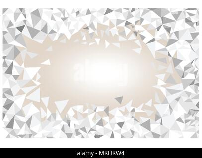 white and grey polygon abstract background with space vector illustration Stock Vector