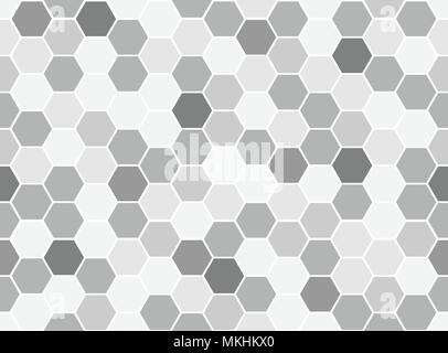 grey hexagon pattern seamless background vector illustration Stock Vector