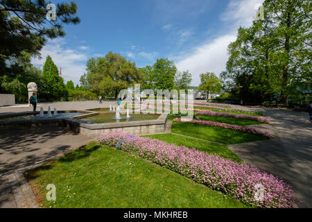 Fountain at public park in Zurich, Switzerland, Europe Stock Photo