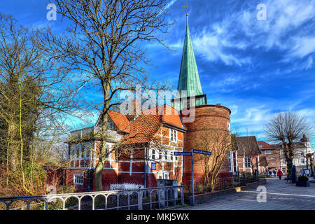 St. Of Peter and Paul Church and hate house in Bergedorf, Hamburg, Germany, Europe, St. Petri und Pauli Kirche und Hasse-Haus in Bergedorf, Deutschlan Stock Photo